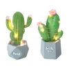 Décoration de fête résine LED veilleuse Cactus enfants cadeau de vacances d'anniversaire pour décor de chambre