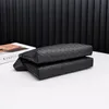 Top quality 2 in 1 Italy cowhide leather bag organizer Zipper around Wallet card Holder for men black color Document case