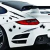 Car Styling Decalcomanie 3D Emblema Simbolo Adesivi personalizzati creativi Foro di proiettile finto Colpi di pistola Adesivi divertenti per caschi per auto