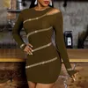 Sexy Strapless Long Sleeved Mini Dress Lady Solid Hot Rhinestone Slim Bag Hip Dress Women Spring Autumn Fashion Elegant Dresses Y1204