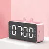 Other Clocks & Accessories Digital LED Mirror Bluetooth Speaker Alarm Clock Table Wake Up Light Electronic Large Time Temperature Display Ho