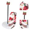 Papier toaletowy Posiadacze 1 PC Piękny Santa Claus Tissue Rack Christmas Home Żywicy Xmas Rzemiosło