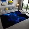 3D Blue Planet Starry Sky Carpet Velvet Living Room Кровать крупные ковры детские мягкие диван -салон Детский напольный коврик Y200527