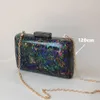 Evening Clutch Bags Moon Acrylic Handbag Party Wedding Purse for Women Design Vintage Wallet