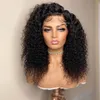 ブラジルの12インチ180デンシーキンキーカーリーカットショートボブウィッグナチュラルブラックカラーミドルパーツGlueless Lace Front Wigs Remy Soft Fibe58079287