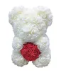 25cm Teddy Rose Bear Artificial Flower Rose of Bears Jultidekoration för hem Alla hjärtans kvinnor gåvor Havsfartyg RRB131056980508