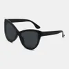 Femmes Vintage Casual Trend Tendance Cadre Cadre Cadre Sunglasses de protection UV - Noir