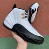 12 University Gold Stone Blue Dark Concord Ovo White Basketball Shoes Heren 12s Reverse Griep Spel Taxi Playoff Franse Blue Cherry Sneakers