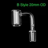 4 Stijlen Roken Quartz Enail Banger 20mm 25mm Diamant Knoop Afgeschuinde Rand Ronde Bodem QuartzNails Voor Coil Heater Glazen waterpijpen Dab Rigs Pijpen