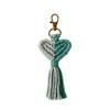 Keychains Valentine's Day Heart Shape Tassel Keychain Key Holder Metal Car Keyring Charm Bag Pendant Gift Jewelry For Lover Miri22