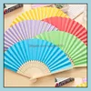 Event Festive Supplies Home & Gardenpersonalized Customized Logo Hand-Made Folding Fan Wedding Party Favor Giveaways For Guest Wholesale Lx1