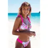 TYAKKVE Bikini sexy 2021 Mujer Costume da bagno donna Costumi da bagno con stampa floreale femminile Costume da bagno sexy con volant Estate Costumi da bagno Biquini 210305