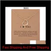 New Arrival Dogeared Necklace With Gift Card Elephant Pearl Love Wings Cross Key Zodiac Sign Compass Lotus Pendant For Women Fashion P Qpc9L