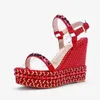 Pyraclou Embellished Wedge Sandals Luxurys Casual Shoes Women Fashion Designers Flat Slides Flip Flops 2021 Summer Beach Slippers 34-41