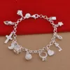 Nuovo braccialetto di cristallo del pendente dei nuovi braccialetti d'argento per il regalo dei monili di modo della donna