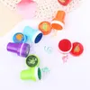 10PCS/Set Children Education Toy Markers Cartoon Animals Fruits Kids Small Seal For DIY Stamper Toys