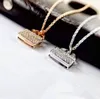 High Quality Necklace Designer Jewelry necklaces for women Gold Lock Pendant Men Elegant Silver Chain With box