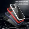 Schokbestendig Clear Panel Telefoon Gevallen voor iPhone 13 12 Mini 11 PRO XR XS MAX 8 7 SE SAMSUNG S21 Ultra S20 Plus Note 20 Zachte Siliconen Bumperbescherming Hard Back Cover Case