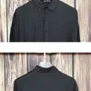 IDOPY PUNKスタイルのシャツ延長長いラウンド裾のヒップホップストリートブラウストップスゴシック210626