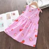 Orso Leader Ragazze Estate Abito senza maniche Moda Casual Principessa Costumi Bambini Baby Fiori Abiti casual per 2-7 anni 210708