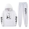 2022 Verão Japão Anime Zero Dois Impressão Harajuku Mens Tracksuit Casual Hoodie Y0811