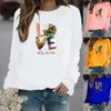 Vrouwen hoodie liefde leraar leven gedrukt hoodies vrouwen fleece lange mouw o hals losse sweatshirt meisjes truien herfst winter x0721