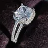 الأصلي 925 sterling Silver Ring Finger Anel Aneis CZ Stone for Women Jewelry Pure Wedding Complementization R886