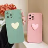 3D Romance Amor Coração Casos de telefone para iPhone 13 11 12 Pro Max X XR XS 7 8 Plus Matte Sim Plain Ins Estilo Capa traseira