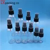 200pcs Free Shipping 50ml Clear Transparent Spray Bottles Black sprayer Perfume Parfume Cosmetic Containers packaginghigh qualtity