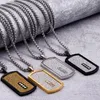 Goud Zwarte Kaart Hanger Ketting Voor Mannen Met 66 Cm Lange Ketting Cool Rvs Heren Sieraden Accessoires Logo Naam Engrave6276606