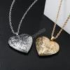 Guld Silver Heart Shape StainSt Steel Heart Photo Locket Halsband Hängsmycke Kedja Smycken Party Skönhet Tjej Smycken