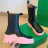 2021 Designer - bottes Martin en cuir véritable d'hiver de mode élastique moyen et élevé de qualité supérieure 5 couleurs