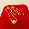 Hängsmycke Halsband 24K Guldfärg Charm för Kvinnor Buddha Pärlor Halsband Collier Femme Choker Bröllop Smycken Tillbehör Gifst