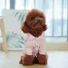 Dog Apparel OIMG Luxury Pajamas Button Solid Homewear Pet Sleepwear Winter Clothes Puppy Cat Shirts For Dogs Pets T-shirts