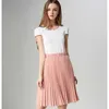 Skirts Chiffon Pleated Women Summer Female Vintage Sexy Midi Kawaii Skirt 2022 Korean Style Streetwear Fashion Clothing Pink