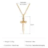 Pendant Necklaces European And American Alloy Sword Type Simple Retro Cross Lovers Necklace Personality Women Jewelry Accessories274Z