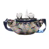 Дети Unicorn Fanny Pack Sequins Мультфильм Талия Поясные Сумки Мода Девушки Crossbody Messager Сумка Paillette Кошелек Путешествия Пляж Сумки