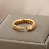 Anillos de racimo gótico Retro serpiente para Mujer anillo de oro de acero inoxidable 2021 tendencia moda Mujer joyería estética regalo Anillos Mujer