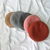 Mulheres inverno quente de lã grossa lã beret chapéu feminino cor sólida cor gorras boinas para mujer flat cap atacado chapéu de casamento barette
