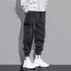 Mode Streetwear hommes jean noir coupe ample multi-poches décontracté Denim Cargo pantalon Hip Hop Joggers jambe large coton pantalon