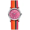 Senhoras Assista Cinta De Couro Quartzo Kids Watches Sweapproof Nylon Strap Movimento Japão Estilo Simples Esportes Relógio de Pulso Fácil de Ler