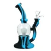 Water pipe bong silicone smoking hookah with glass mini lamp bulb wax oil rigs bubbler pipes