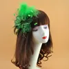 Başlıklar Ziyafet Tüy Saç Pimleri Headdress Düğün Parti Gelin Tiara Kadın Fascinators Klip Bayanlar Aksesuar Şapkalar