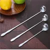 Stainless Steel Long Handle Spoon Multi Function Seasoning Scoop Milk Tea Sand Ice Deep Pot Spoons