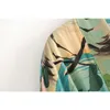 أخضر خمر الرجعية ليلة طليع طباعة بوهو ماكسي كيمونو قميص كم سترة البوهيمي طويل التفاف بلوزة الصيف قمم بحر 210302