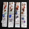 7 Chakra Healing Kristallen Stenen Kralen Wire Wrapped Raw Selenite Stick Wand voor Yoga Meditatie, Spiritueel, Reiki Balancing 4 stks G0927