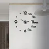 Wall Clocks Quartz Creative DIY Clock Modern Design Watch Silent Acrylic Living Room Stickers Black Reloj De Pared Home Decor DL60WC