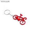 New Mixed Random Color Alloy Sunny Bicycle Keychain Souvenir Gift For Men Women Lovely Handbag Keyring Jewelry 10pcs G1019
