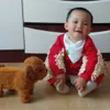 Baby Mop Romper Roupa Recém-Newborn Cling Jumpsuit Infantil Limpeza Mop Terno Limpeza Mop Fato Traje Bodysuit X0803