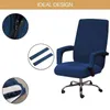 Silla Gamer Chair Cover Jacquard Roterande dator Slipcover för Office Bar Elastic Fåtölj med Armstöd 211116